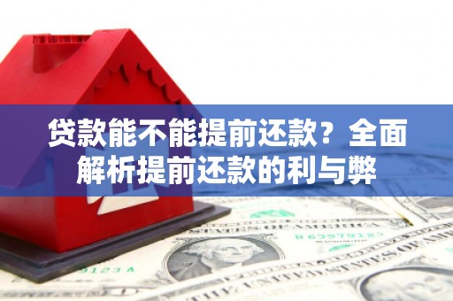 江城贷款能不能提前还款？全面解析提前还款的利与弊
