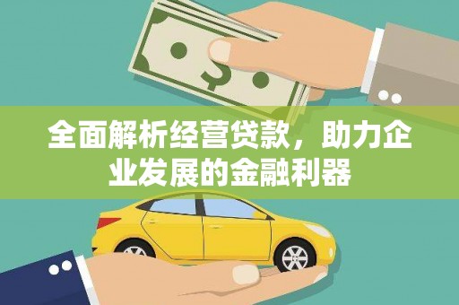 江城全面解析经营贷款，助力企业发展的金融利器