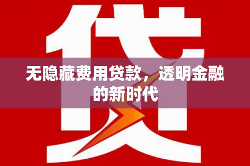 江城无隐藏费用贷款，透明金融的新时代