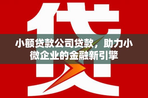 江城小额贷款公司贷款，助力小微企业的金融新引擎