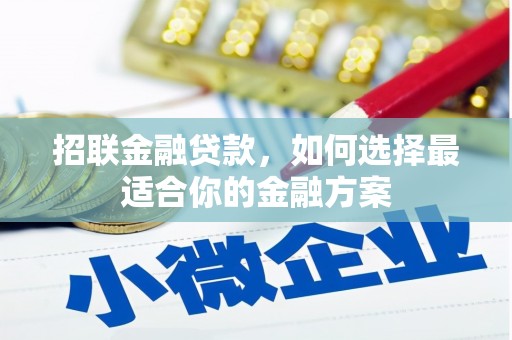 江城招联金融贷款，如何选择最适合你的金融方案