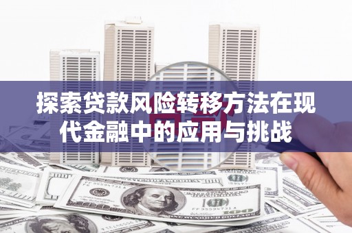 江城探索贷款风险转移方法在现代金融中的应用与挑战