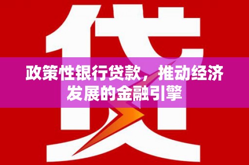 江城政策性银行贷款，推动经济发展的金融引擎