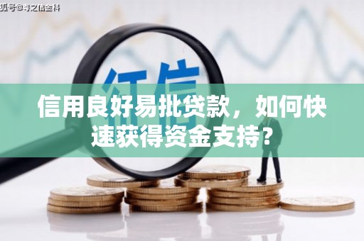江城信用良好易批贷款，如何快速获得资金支持？