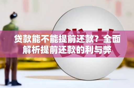 江城贷款能不能提前还款？全面解析提前还款的利与弊