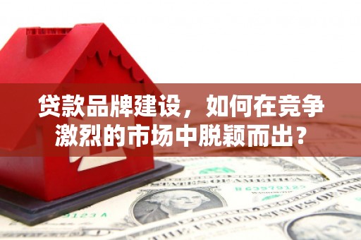 江城贷款品牌建设，如何在竞争激烈的市场中脱颖而出？