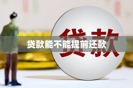 江城贷款能不能提前还款