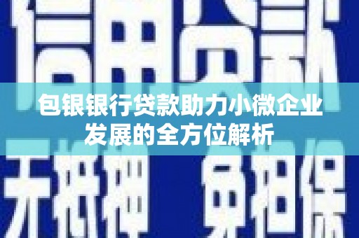 江城包银银行贷款助力小微企业发展的全方位解析