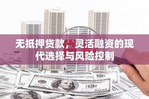 江城无抵押贷款，灵活融资的现代选择与风险控制