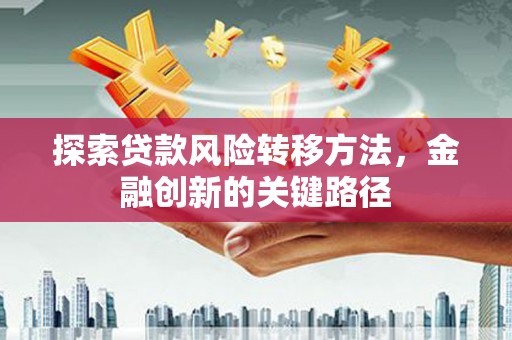 江城探索贷款风险转移方法，金融创新的关键路径