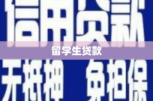 江城留学生贷款