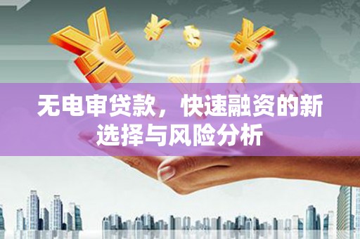 江城无电审贷款，快速融资的新选择与风险分析