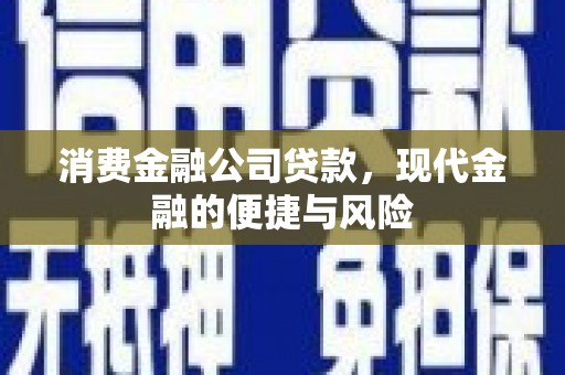 江城消费金融公司贷款，现代金融的便捷与风险