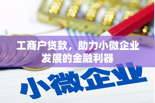 江城工商户贷款，助力小微企业发展的金融利器