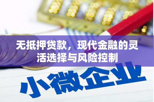 江城无抵押贷款，现代金融的灵活选择与风险控制
