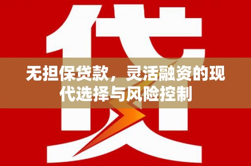 江城无担保贷款，灵活融资的现代选择与风险控制