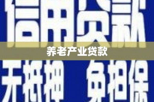 江城养老产业贷款
