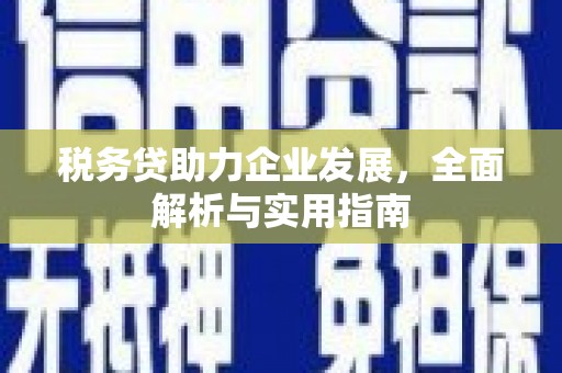 江城税务贷助力企业发展，全面解析与实用指南