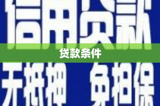 江城贷款条件